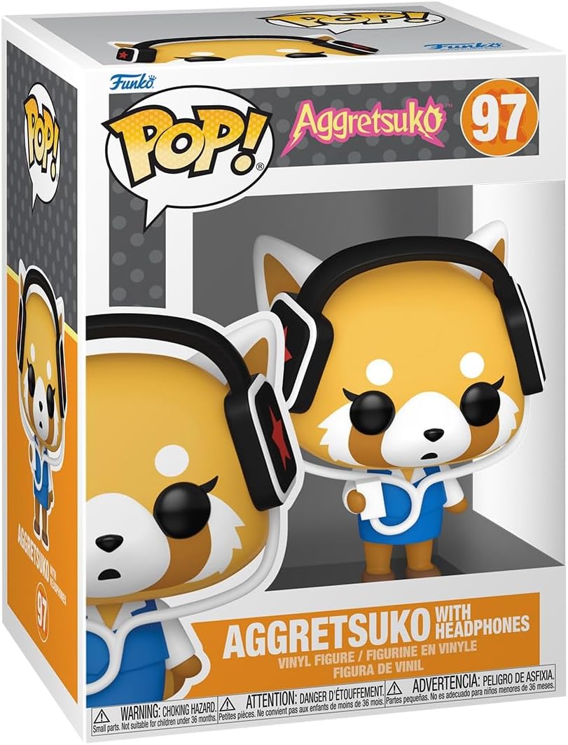 Sanrio Aggretsuko with Headphones Funko Pop! Vinyl Figure #97 with Funko Protector