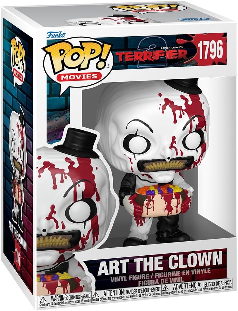 Terrifier Art the Clown with Head Funko Pop! Vinyl Figure #1796 with Funko Protector