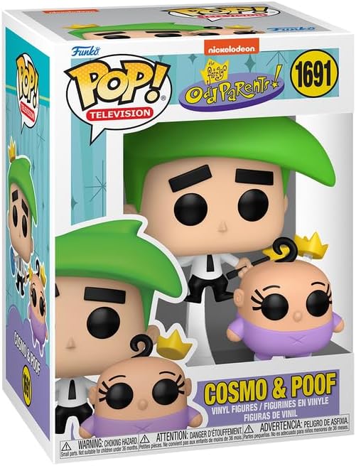 The Fairly OddParents Cosmo & Poof Funko Pop! Vinyl Figure and Buddy #1691 with Funko Protector