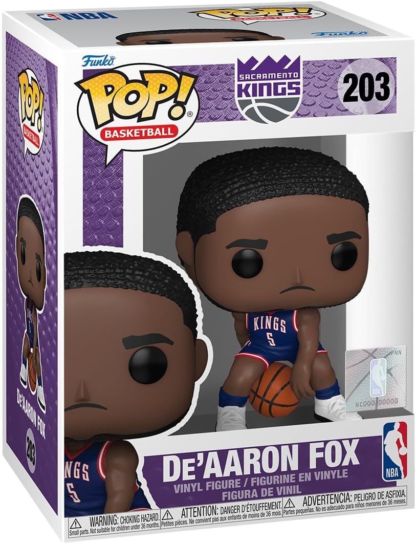 NBA Sacramento Kings De'Aaron Fox (City Edition 2024) Funko Pop! Vinyl Figure #203 with Funko Protector