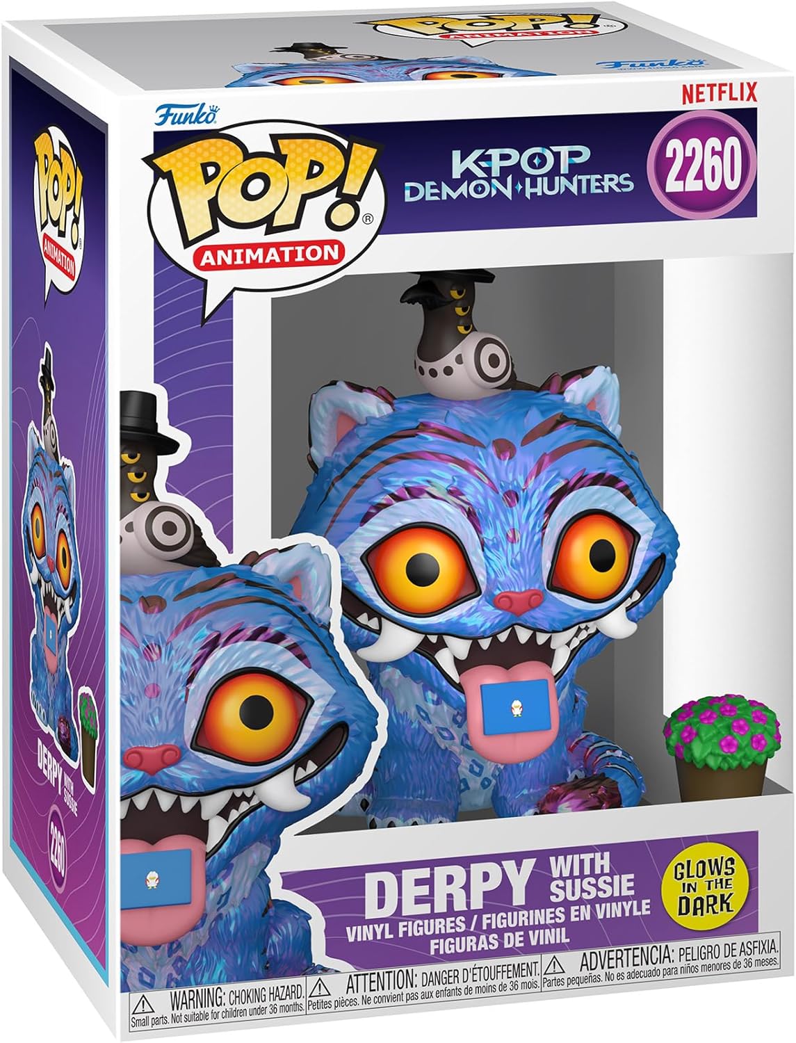 Funko Pop! Animation KPop Demon Hunters Vinyl Figure #2260 Derpy With Sussie Glow-in-the-Dark with Funko Protector