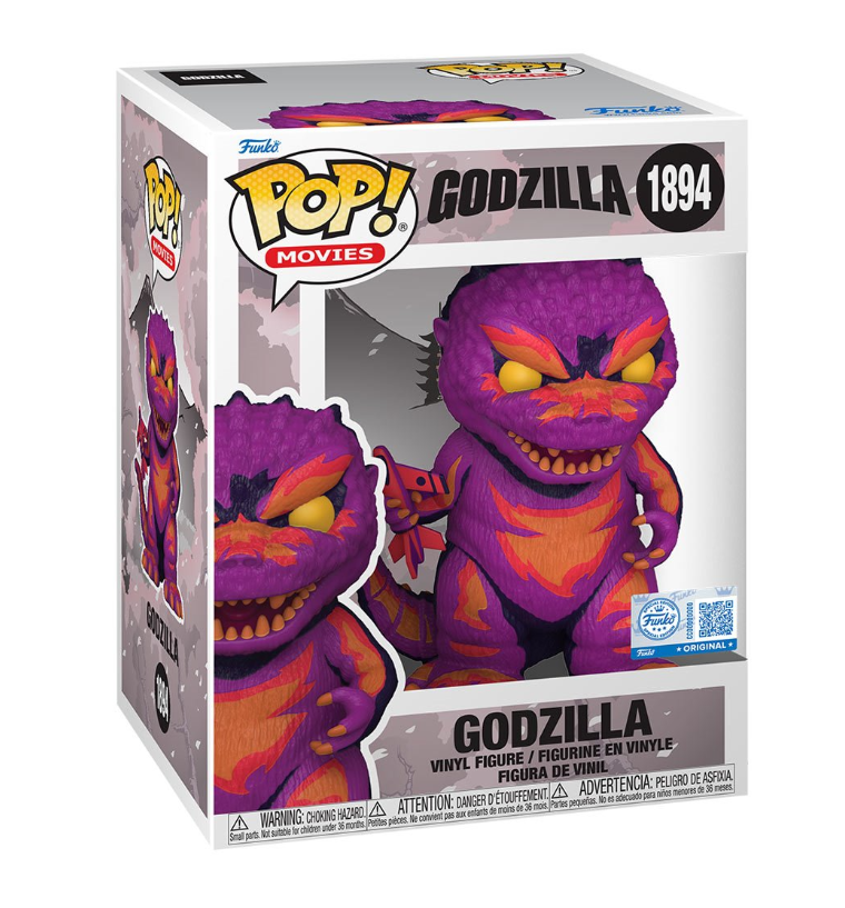 Godzilla Retro Futurism Art Godzilla Premium Funko Pop! Vinyl Figure #1894 - Entertainment Earth Exclusive