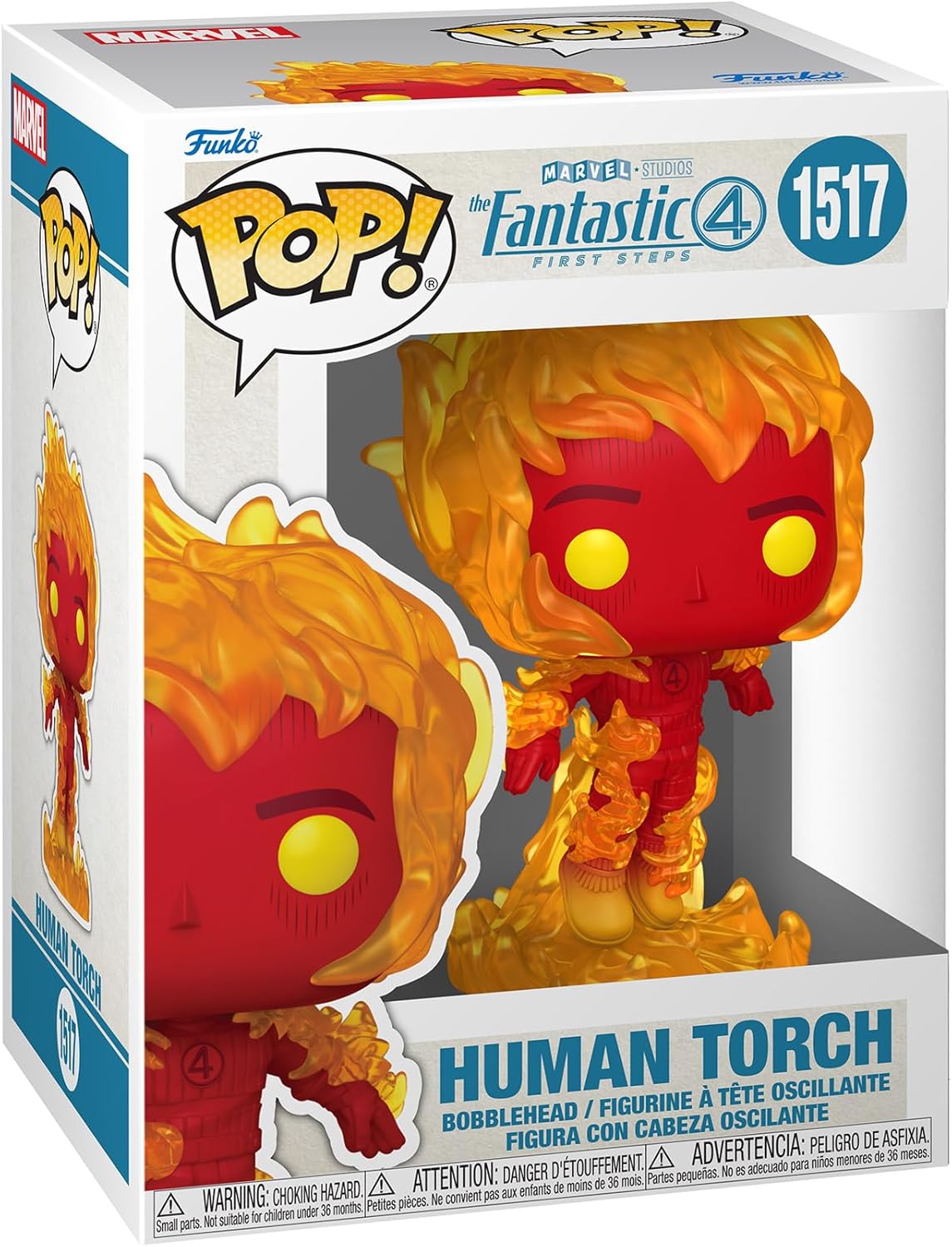 The Fantastic Four: First Steps Human Torch Funko Pop! Vinyl Figure #1517 with Funko Protector