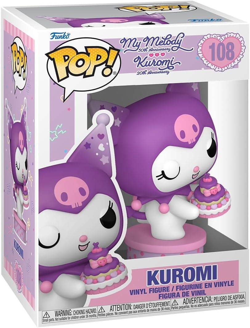 Hello Kitty and Friends Kuromi 20th Anniversary Kuromi with Cake Funko Pop! Vinyl Figure #108 with Funko Protector