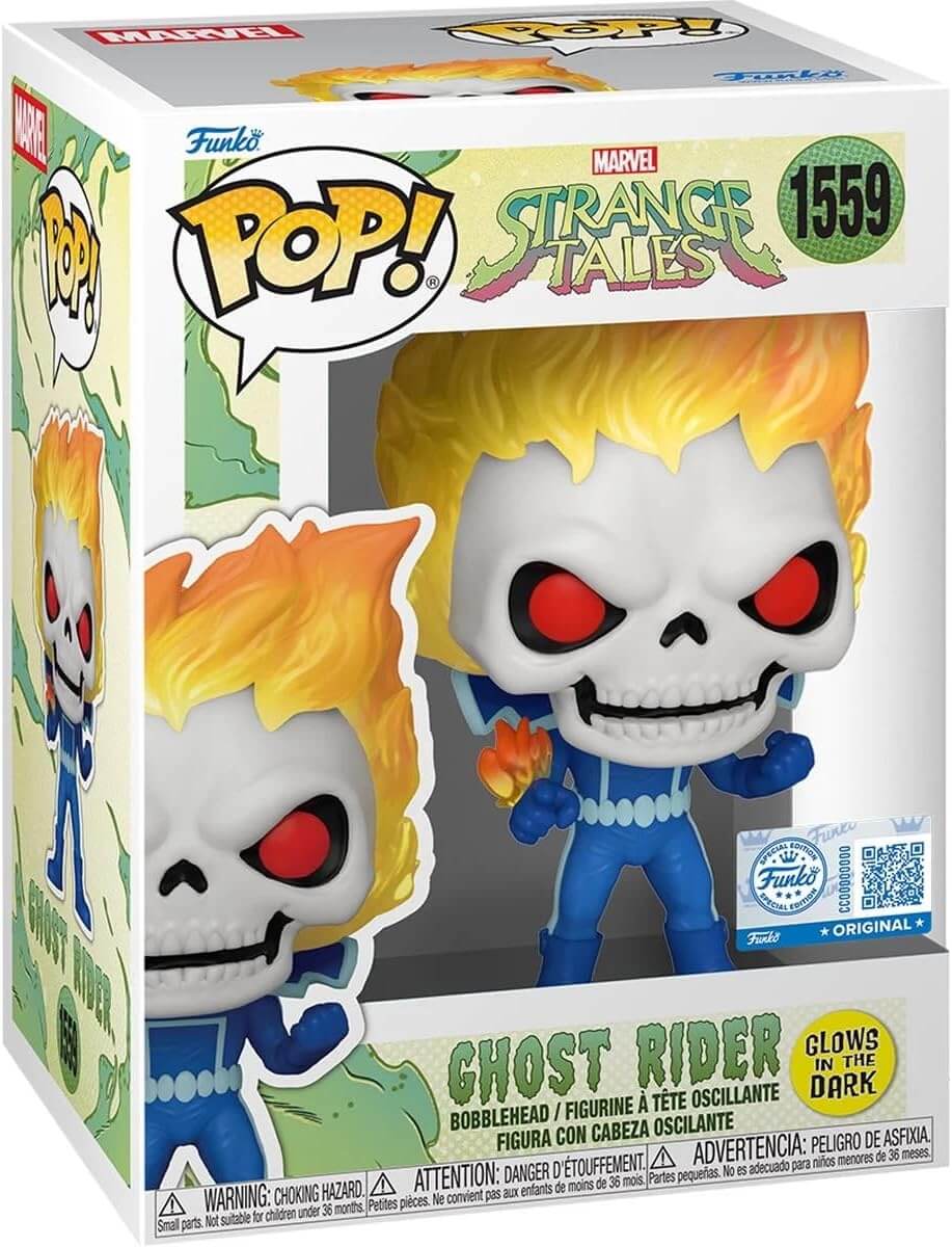 Marvel Strange Tales Ghost Rider Glow Funko Pop! | With Protector