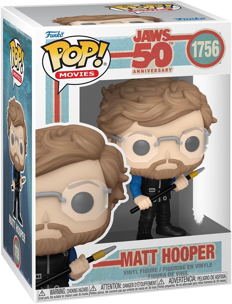 Jaws 50th Anniversary Matt Hooper Funko Pop! Vinyl Figure #1756 with Funko Protector