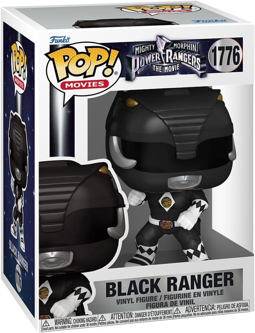 Mighty Morphin Power Rangers: The Movie Black Ranger Funko Pop! Vinyl Figure #1776 with Funko Protector