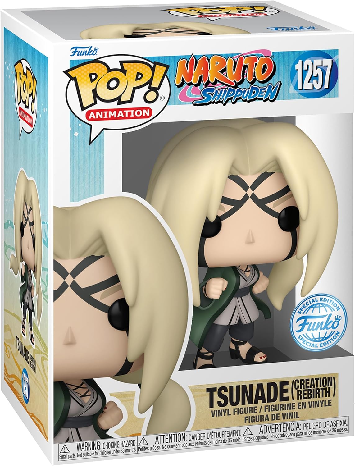 Naruto: Shippuden Tsunade Creation Rebirth Funko Pop! Vinyl Figure #1257 - AAA Anime Exclusive with Funko Protector