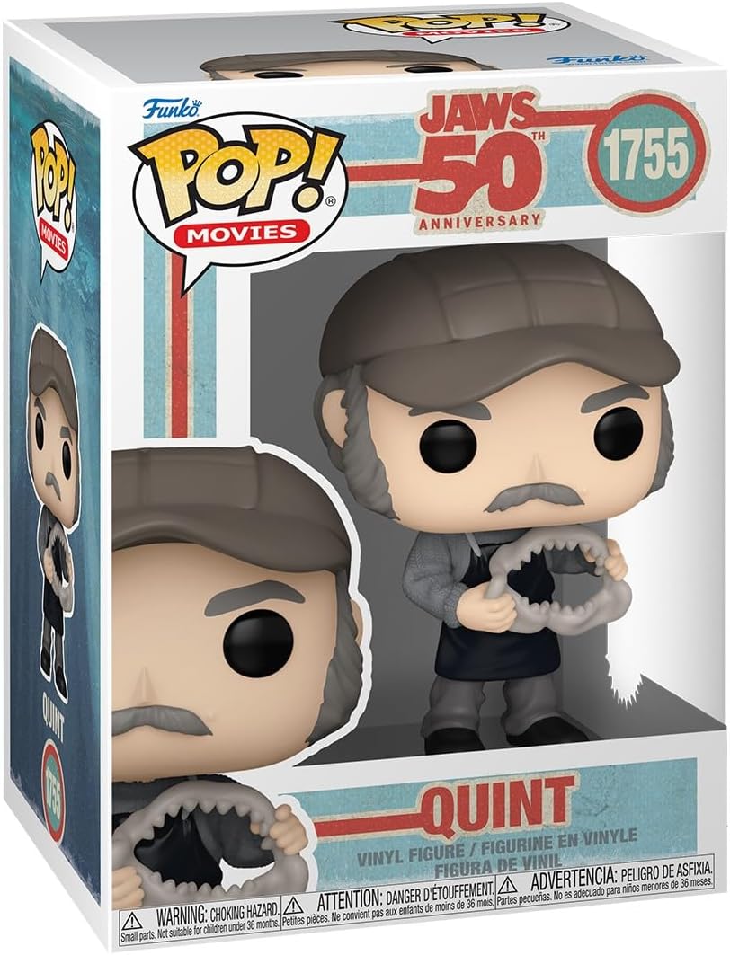 Jaws 50th Anniversary Quint Funko Pop! Vinyl Figure #1755 with Funko Protector
