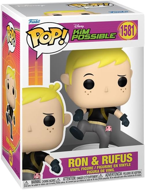 Kim Possible Ron & Rufus Funko Pop! Vinyl Figure #1581 with Funko Protector