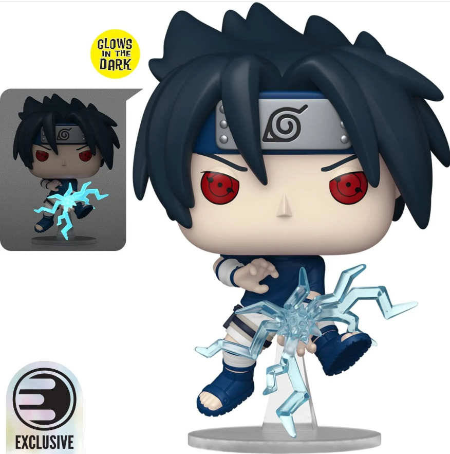 Naruto Sasuke Uchiha (Chidori) Glow-in-the-Dark Funko Pop! Vinyl Figure #1969 - Entertainment Earth Exclusive with Funko Protector