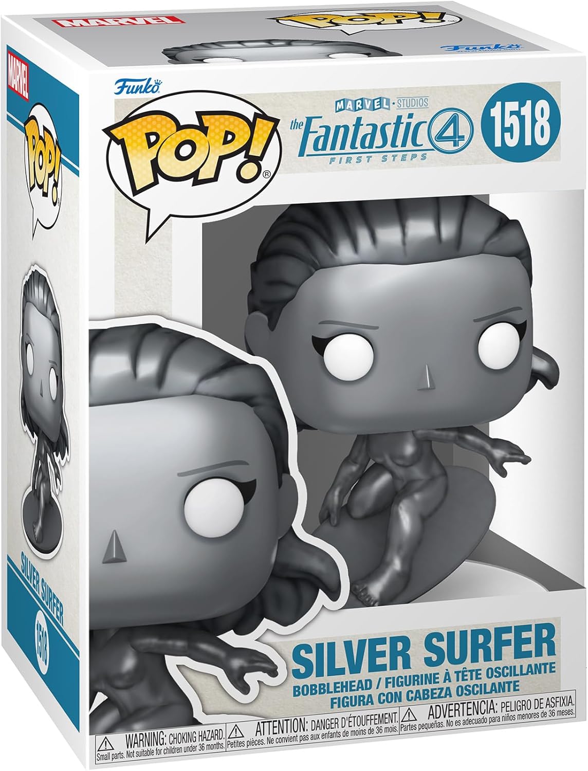 The Fantastic Four: First Steps Silver Surfer Funko Pop! Vinyl Figure #1518 with Funko Protector