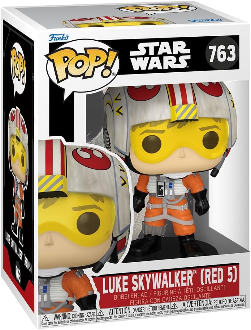 Star Wars Luke Red 5 Funko Pop Vinyl Figure #763 with Funko Protector