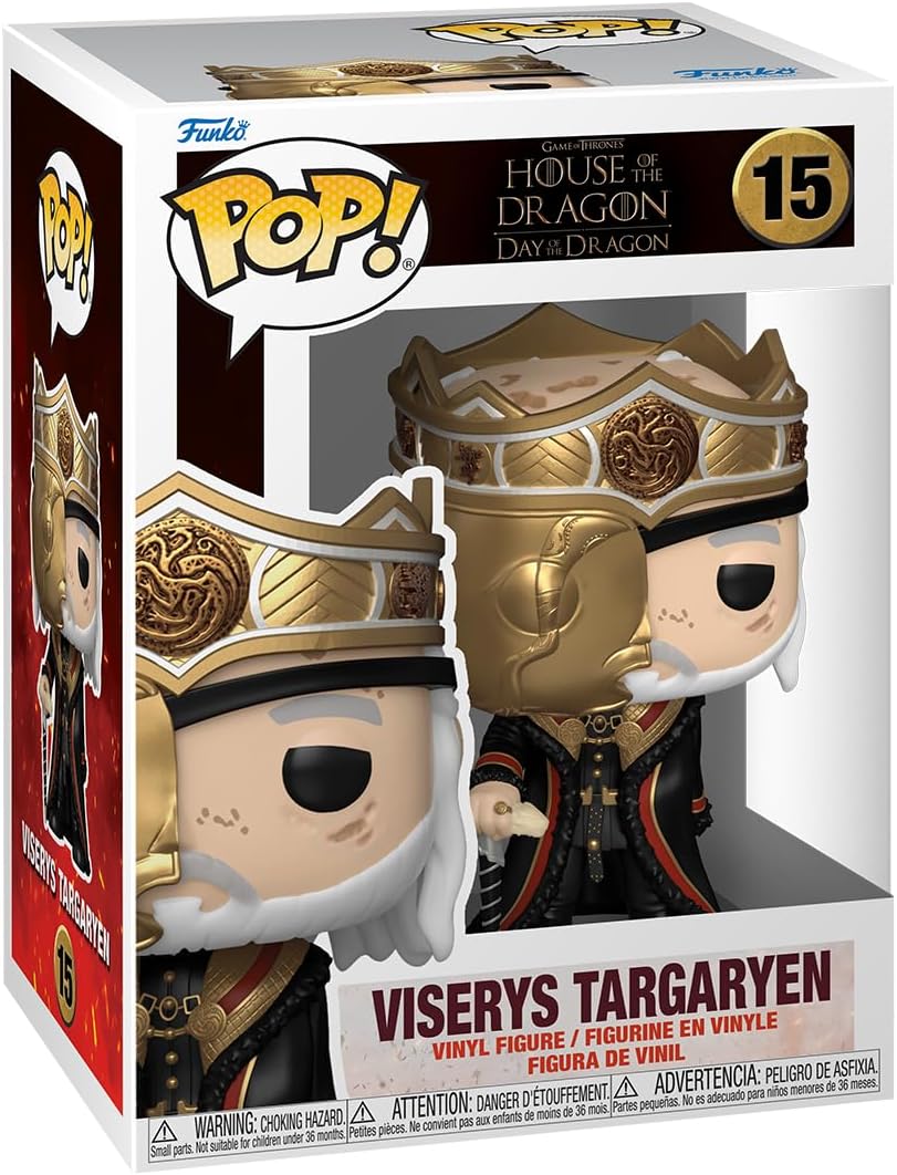 House of the Dragon Viserys Targaryen with Mask Funko Pop! Vinyl Figure #15 with Funko Protector