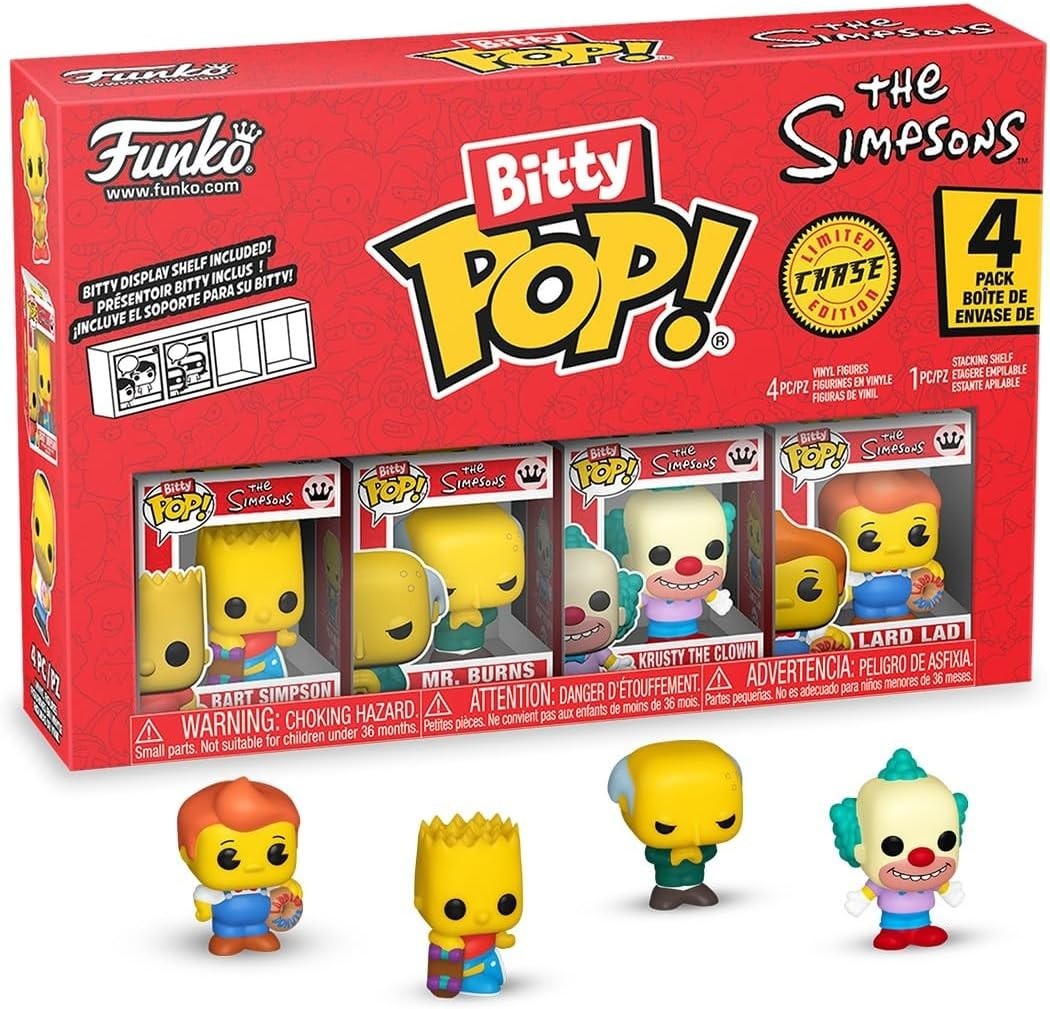 Funko Bitty Pop! The Simpsons Bart Simpson Mini-Figure 4-Pack Lard Lad Chase