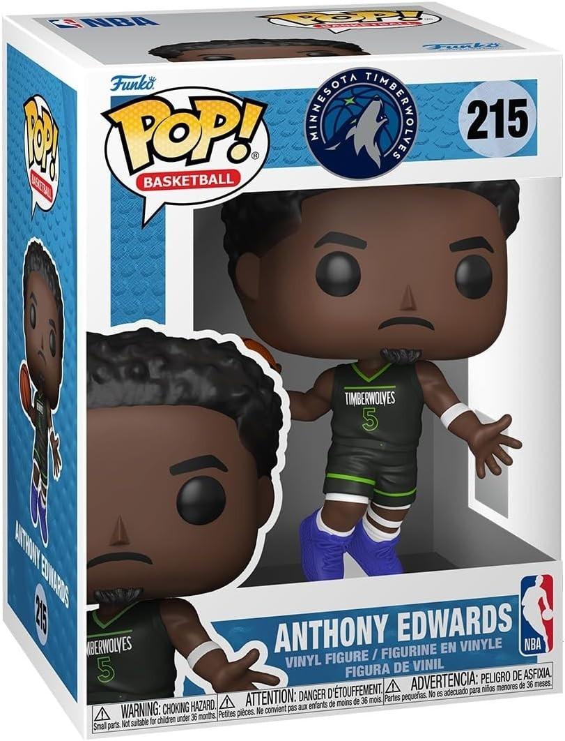 Funko Pop! NBA Minnesota Timberwolves Anthony Edwards (Statement Edition Jersey) Vinyl Figure #215 with Funko Protector