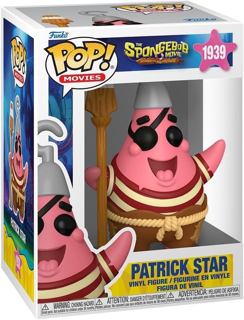 Funko Pop! Movies The SpongeBob Movie (2025) Patrick Star (Pirate) Vinyl Figure #1939 with Funko Protector