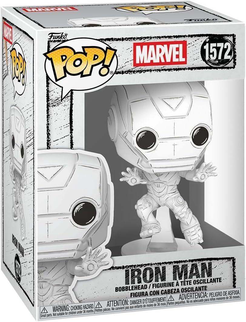 Funko Pop! Marvel Iron Man (Sketched Deco) Vinyl Figure #1572 w/ Protector