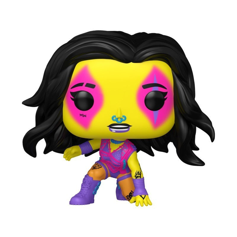 Funko Pop! WWE Rhea Ripley (WrestleMania XL) Black Light Chase Vinyl Figure #193 with Funko Protector