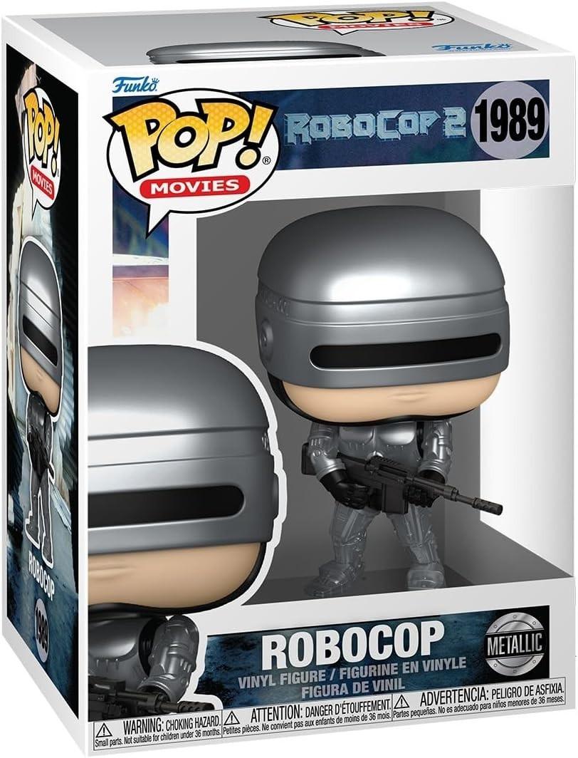 Funko Pop! Movies Robocop 2 Robocop (Metallic) Vinyl Figure #1989 with Funko Protector