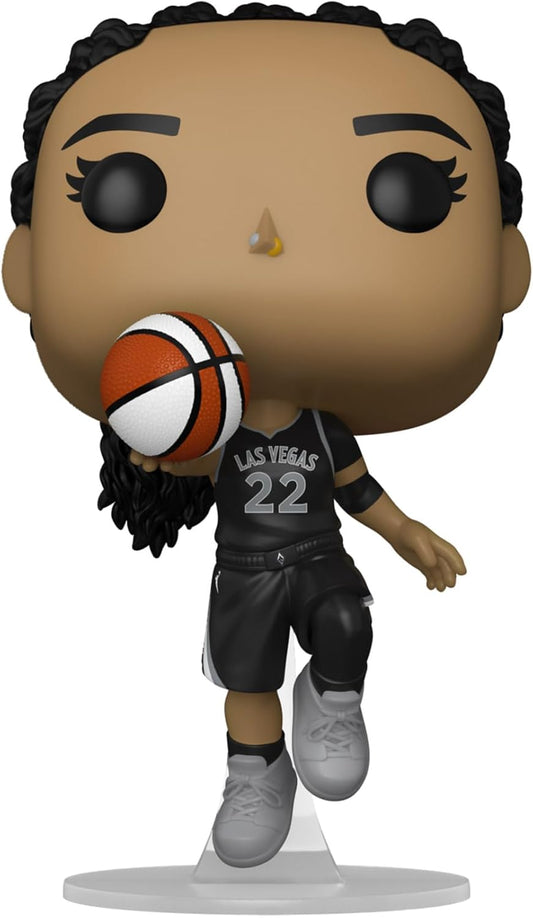 WNBA Aces A'ja Wilson Funko Pop! Vinyl Figure #01 with Funko Protector