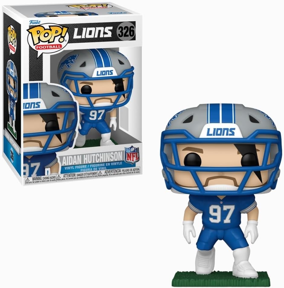 Funko Pop! NFL Detroit Lions Aidan Hutchinson Vinyl Figure #326 with Protector