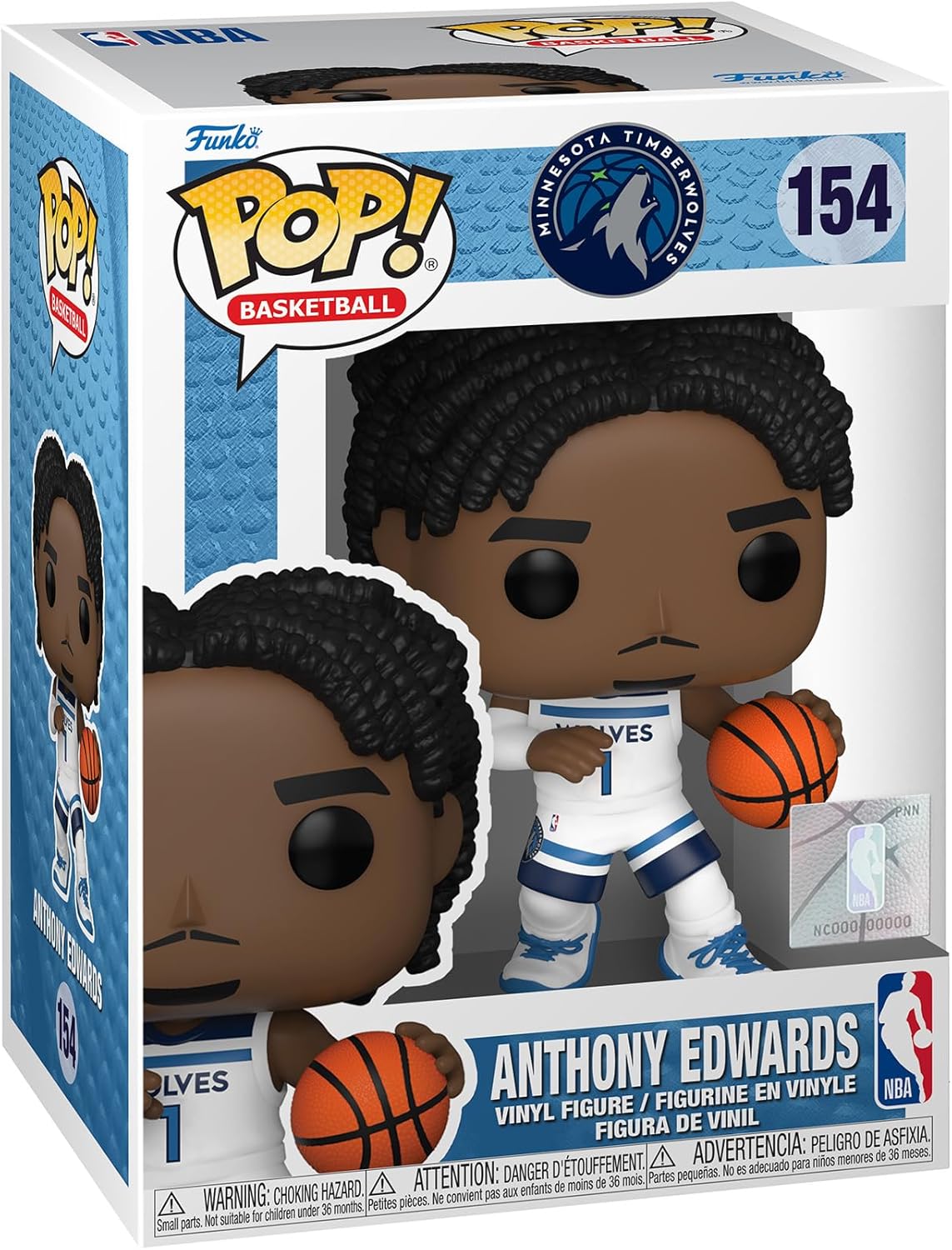 NBA Timberwolves Anthony Edwards Funko Pop! Vinyl Figure #154 with Funko Protector