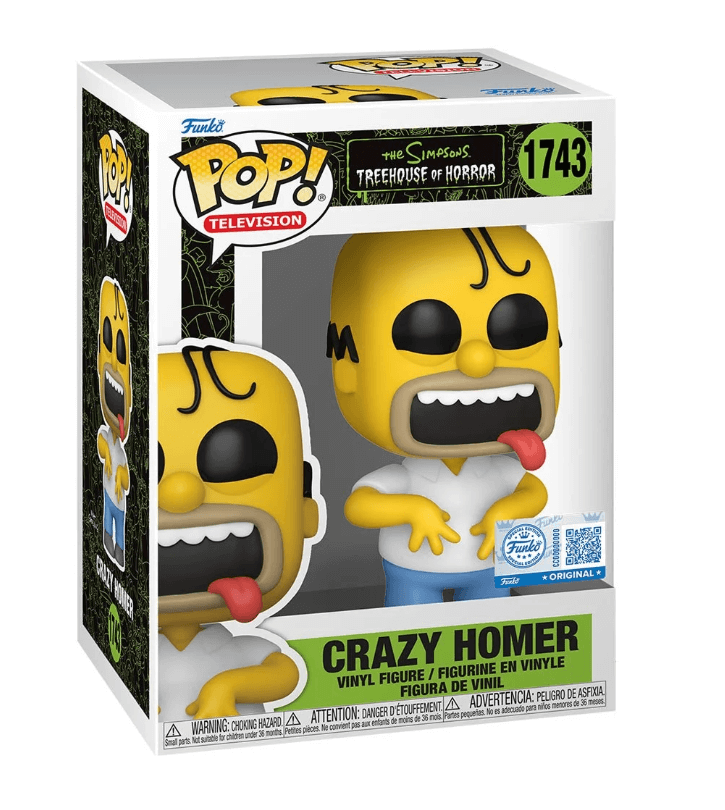 Funko POP! TV The Simpsons Crazy Homer Vinyl #1743 Specialty Series with Funko Protector