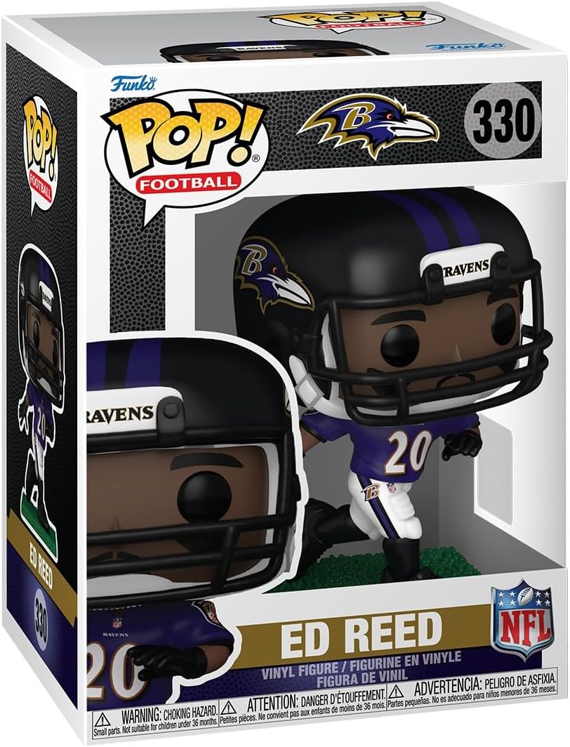 Funko Pop! NFL Legends Baltimore Ravens Ed Reed Vinyl Figure #330 with Funko Protector