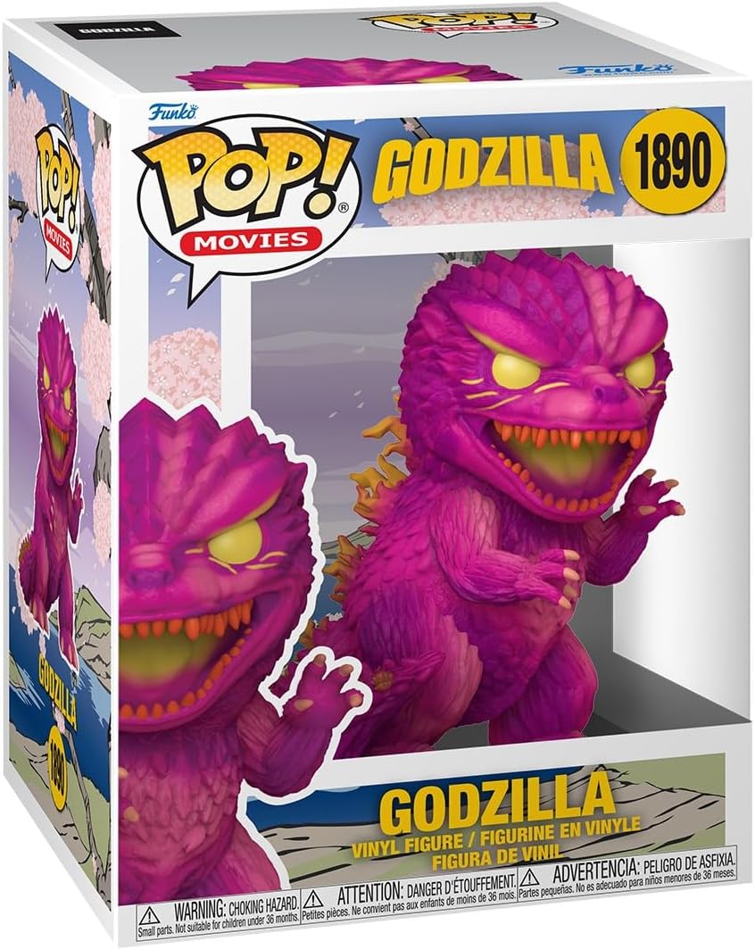 Godzilla Retro Futurism Godzilla Pink Premium Funko Pop! Vinyl Figure #1890
