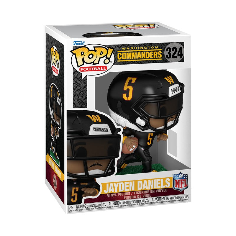 Funko Pop! NFL Washington Commanders Jayden Daniels Vinyl Figure #324 with Protector