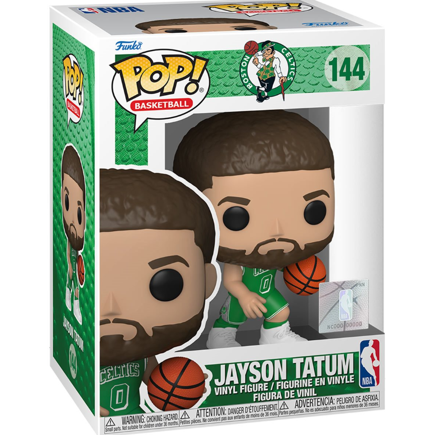 NBA Celtics Jayson Tatum (City Edition 2021) Funko Pop! Vinyl Figure #144 with Funko Protector