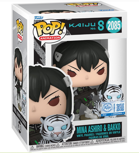 Kaiju No. 8 Mina Ashiro & Bakko Funko Pop! Vinyl Figure and Buddy #2085 - Entertainment Earth Exclusive with Funko Protector