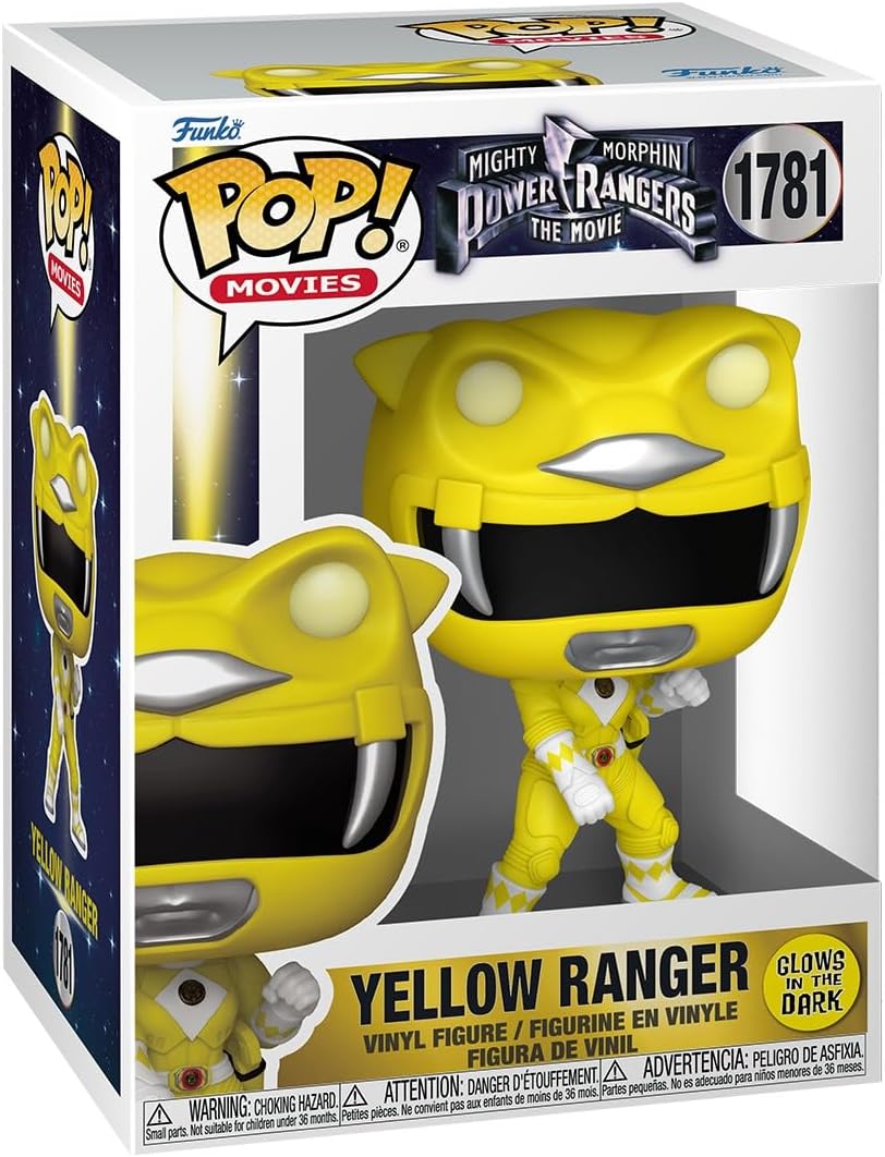 Mighty Morphin Power Rangers: The Movie Yellow Ranger Glow-in-the-Dark Funko Pop! Vinyl Figure #1781 with Funko Protector