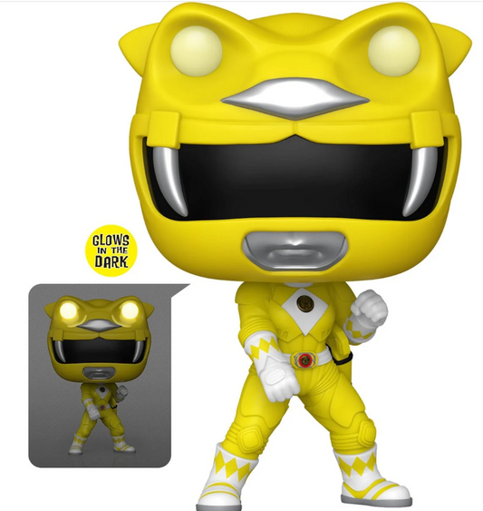 Mighty Morphin Power Rangers: The Movie Yellow Ranger Glow-in-the-Dark Funko Pop! Vinyl Figure #1781 with Funko Protector