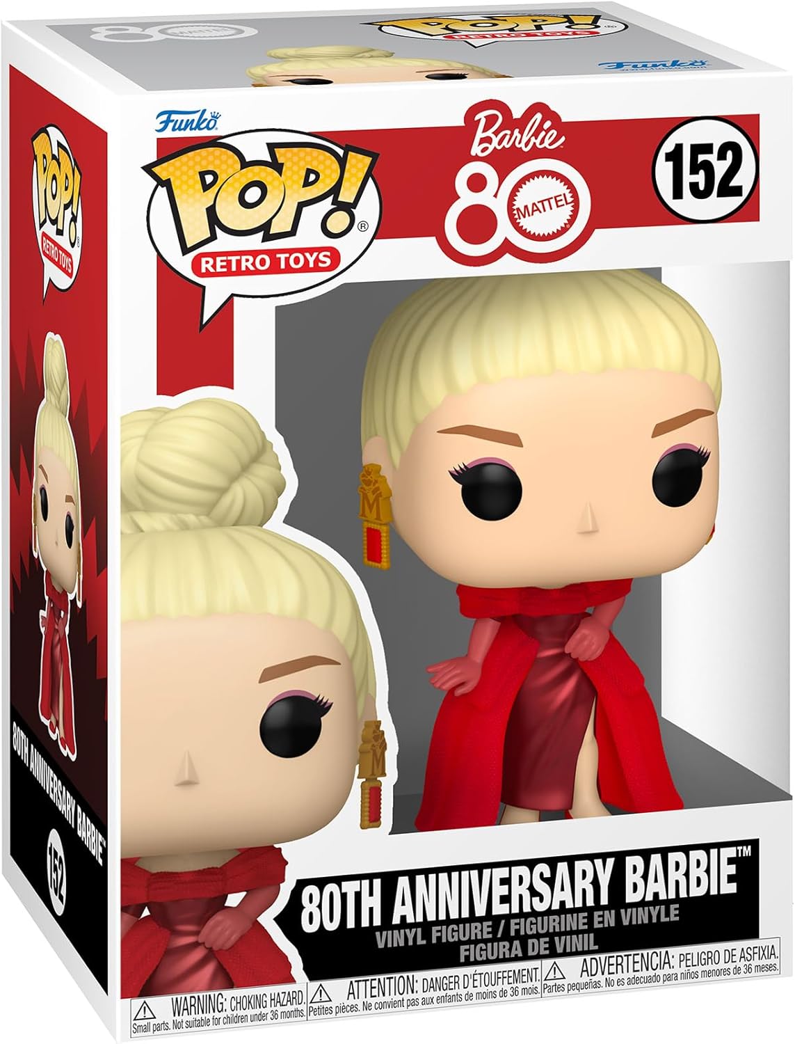 Retro Toys Mattel 80th Anniversary Barbie Funko Pop! Vinyl Figure #152 with Funko Protector