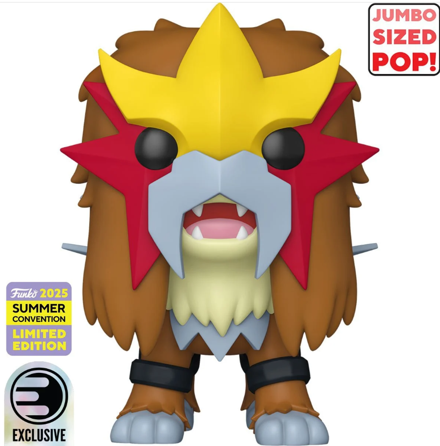 Pokemon Entei Jumbo 10-Inch Funko Pop! Vinyl Figure #1070- 2025 SDCC Exclusive
