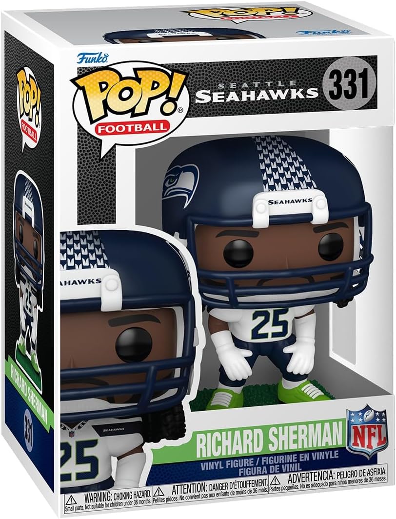 Funko Pop! NFL Legends Seattle Seahawks Richard Sherman Vinyl Figure #331 with Protector