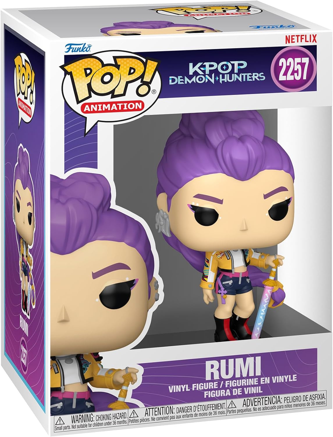 Funko Pop! Animation KPop Demon Hunters Rumi Vinyl Figure #2257 with Funko Protector