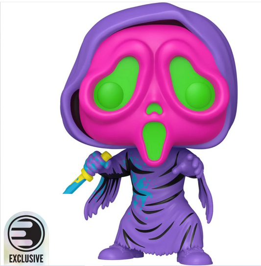 Scream Ghost Face Black Light Funko Pop! Vinyl Figure #1607 - Entertainment Earth Exclusive with Funko Protector
