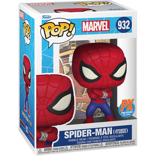 Marvel Spider-Man Japanese TV Series Pop! Vinyl Figure #932 - Previews Exclusive with Funko Protector