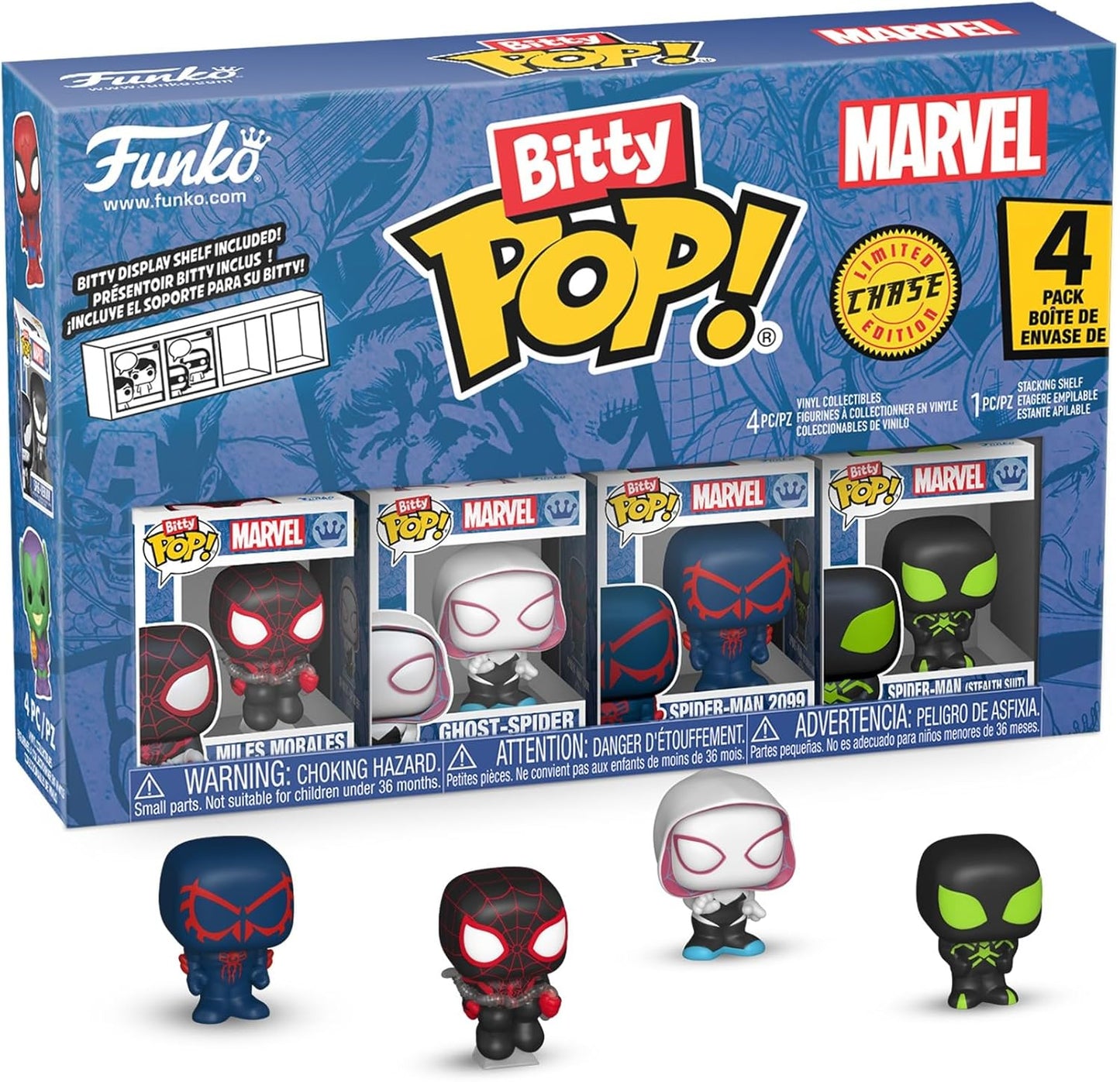 Spider-Man Miles Morales Funko Bitty Pop! Mini-Figure 4-Pack