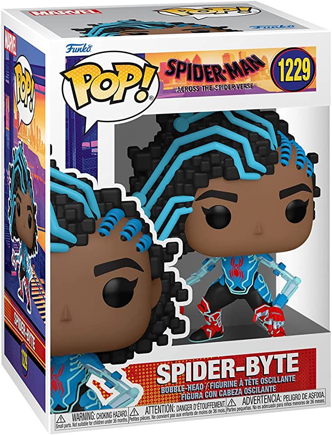 Spider-Man: Across the Spider-Verse Spider-Byte Funko Pop! Vinyl Figure #1229 with Funko Protector