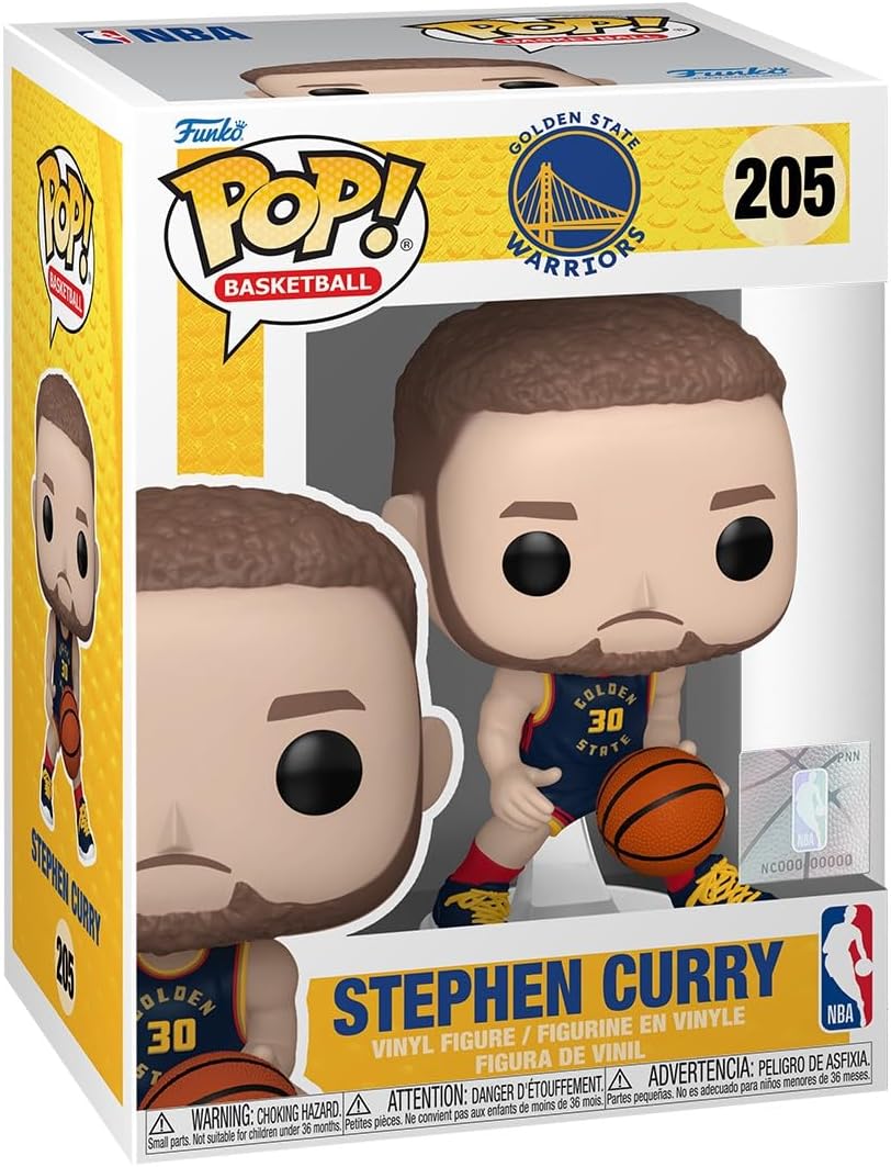 NBA Golden State Warriors Stephen Curry (City Edition 2024) Funko Pop! Vinyl Figure #205 with Funko Protector