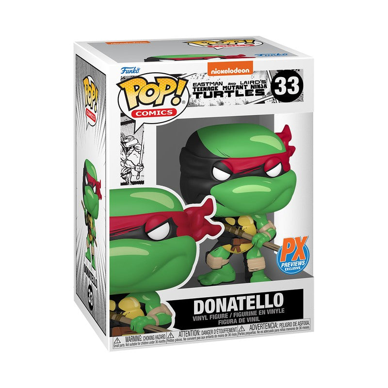 Funko Pop! Comics Teenage Mutant Ninja Turtles Donatello (Comic Book) Vinyl Figure #33 Previews Exclusive with Funko Protector