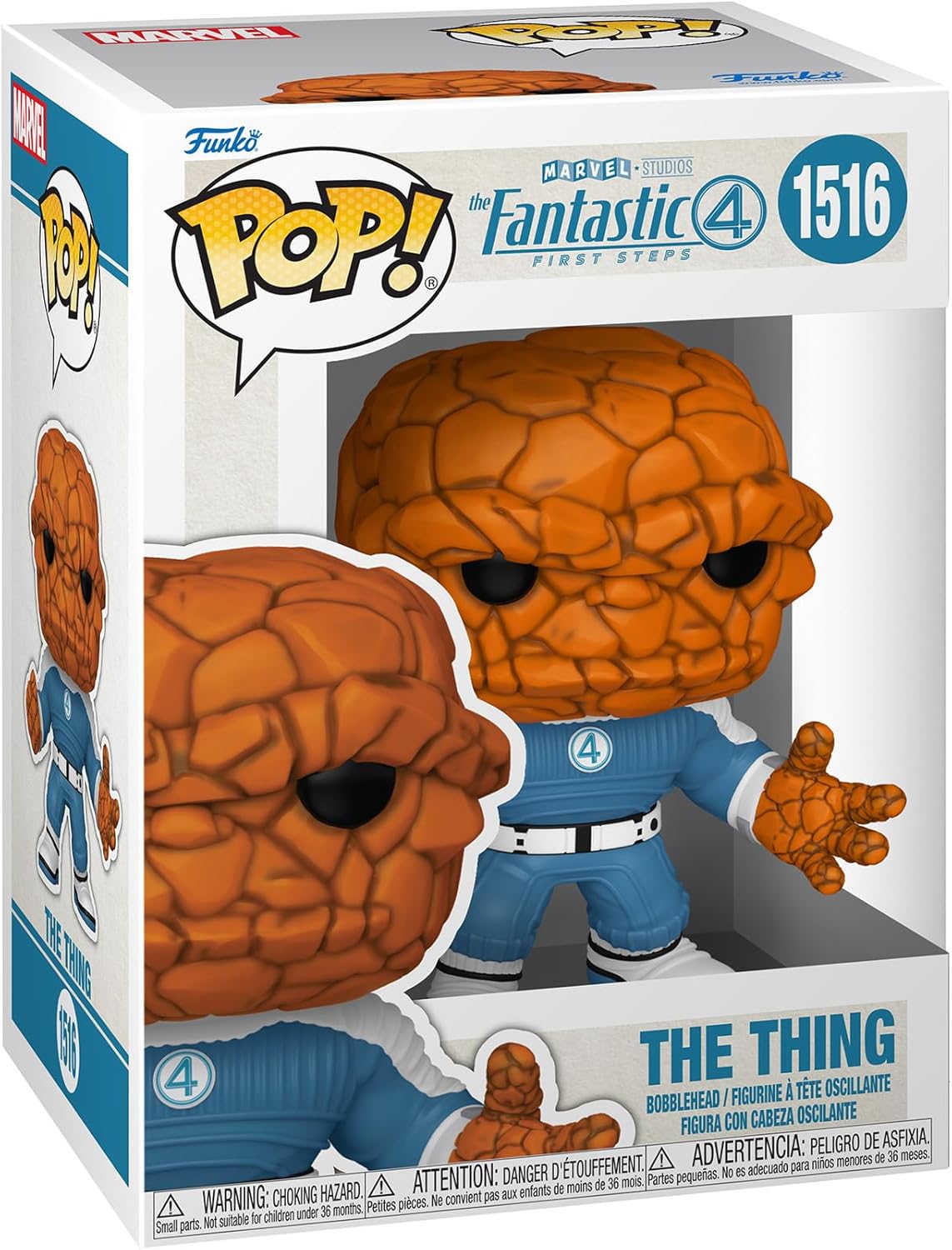 The Fantastic Four: First Steps The Thing Funko Pop! Vinyl Figure #1516 with Funko Protector