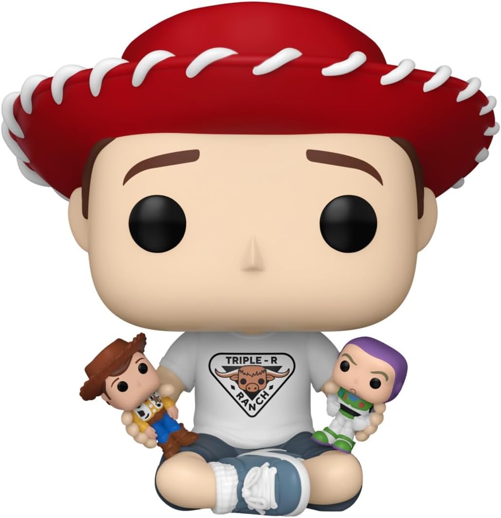 Toy Story 30th Anniversary Andy with Buzz Lightyear and Woody Funko Pop! Vinyl Figure #1596 with Funko Protector