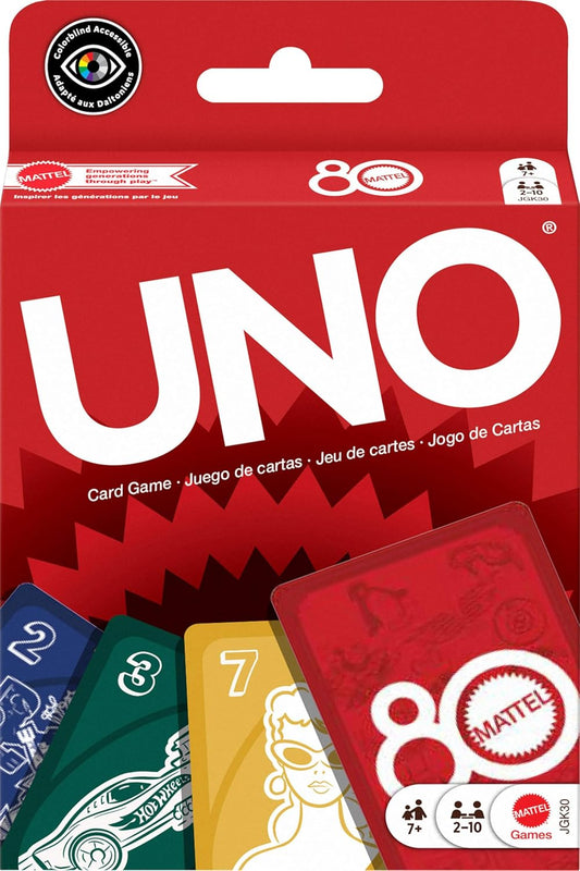 UNO Mattel 80th Ruby Red Card Game