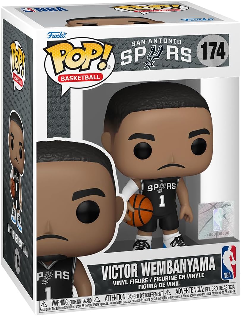 NBA San Antonio Spurs Victor Wembanyama Funko Pop! Vinyl Figure #174 with Funko Protector