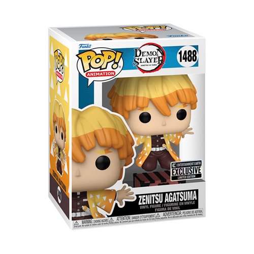 Demon Slayer Zenitsu Protecting Nezuko's Box Funko Pop! Vinyl Figure #1488- Entertainment Earth Exclusive with Funko Protector